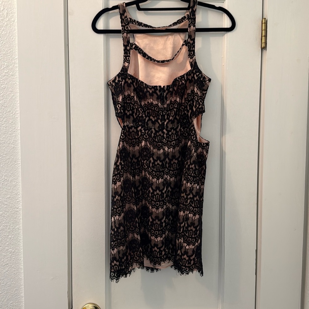 Jay Godfrey cocktail dress. Lace with blush lining